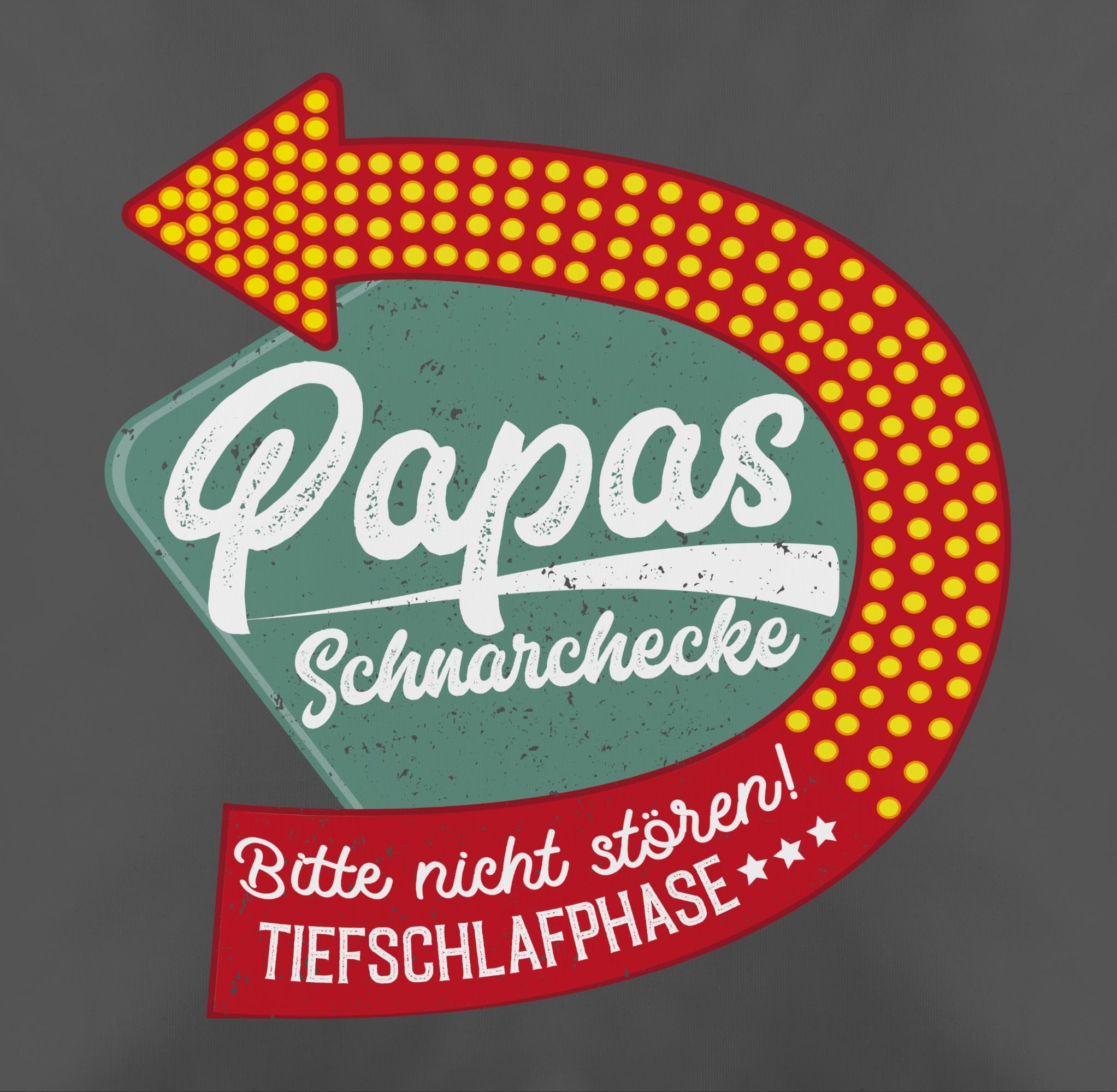 Shirtracer Grau Kissen Papas Schnarchecke Dekokissen Vatertagsgeschenk Schild, Vintage - 1