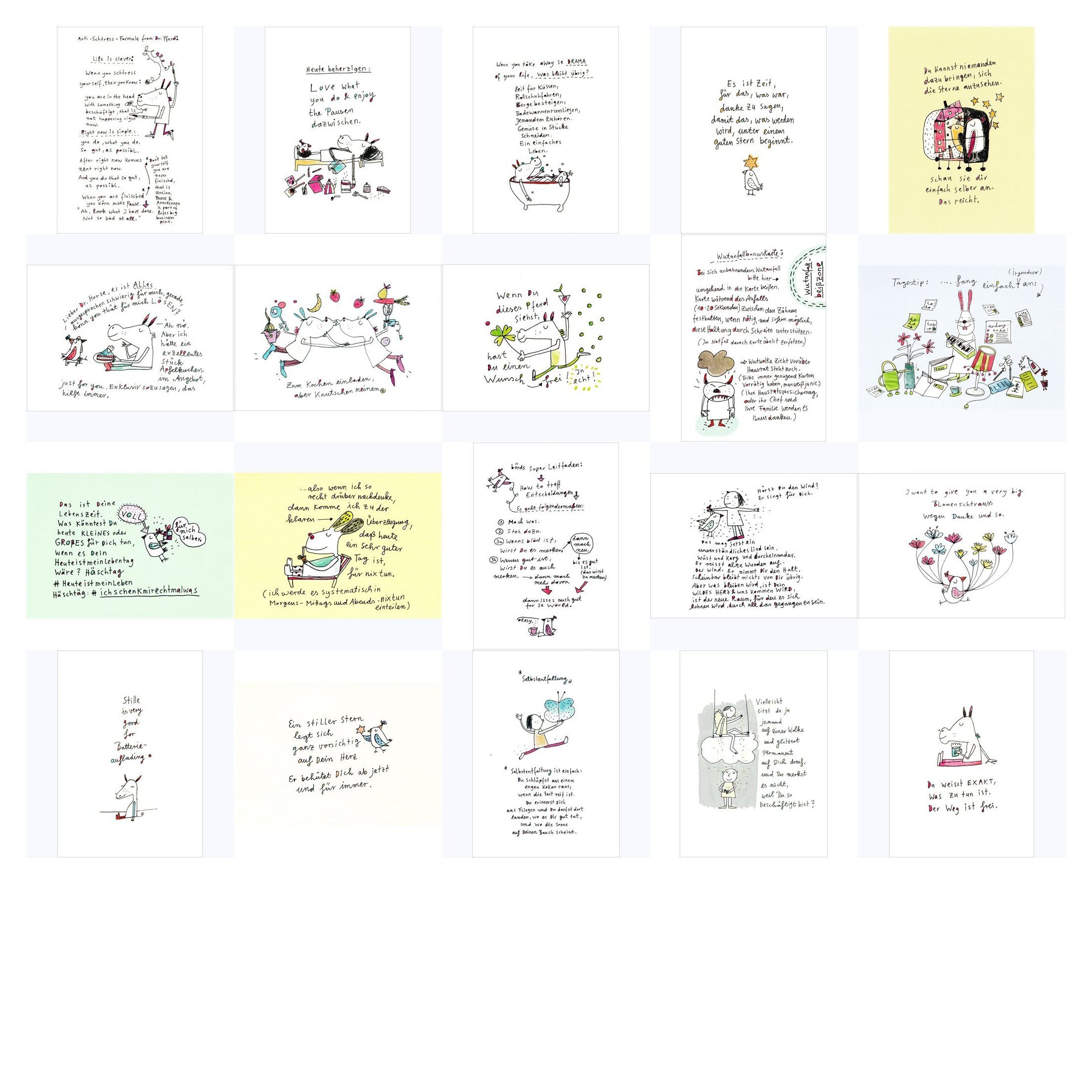 postkarten-universum.de Postkarte Postkarten-Topseller-Set "Karindrawings"
