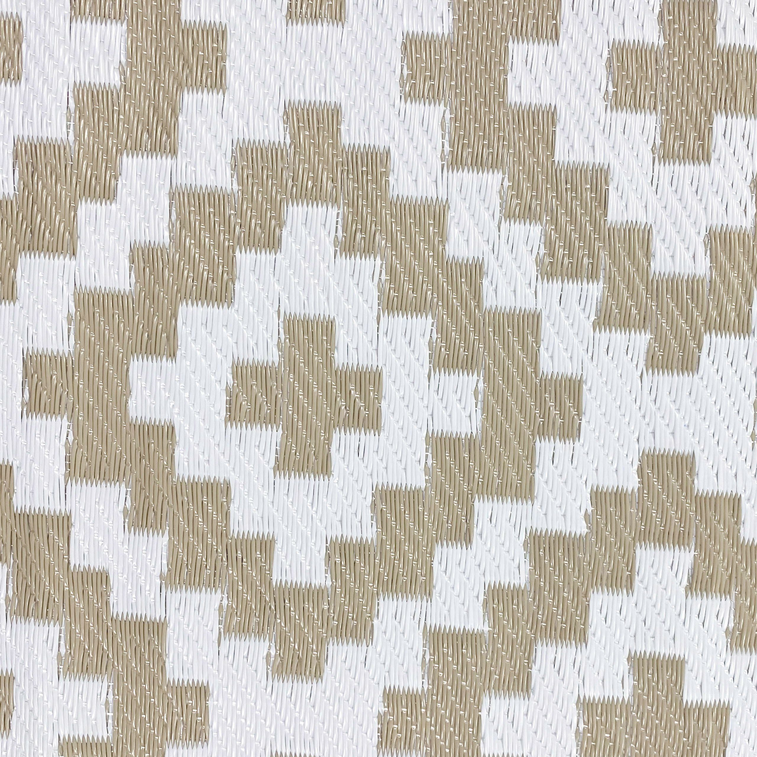 rechteckig in Outdoor-Teppich in Schmutzabweisender Carpetia, Ethno-Design beige, Outdoorteppich