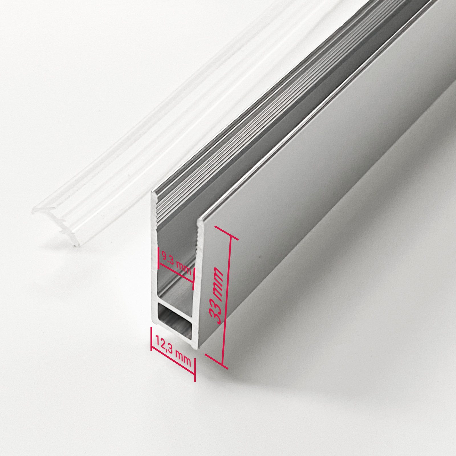WITEN&NOCK Duschwand 195/200cm Wandanschlussprofil U-Profil für günstig online kaufen