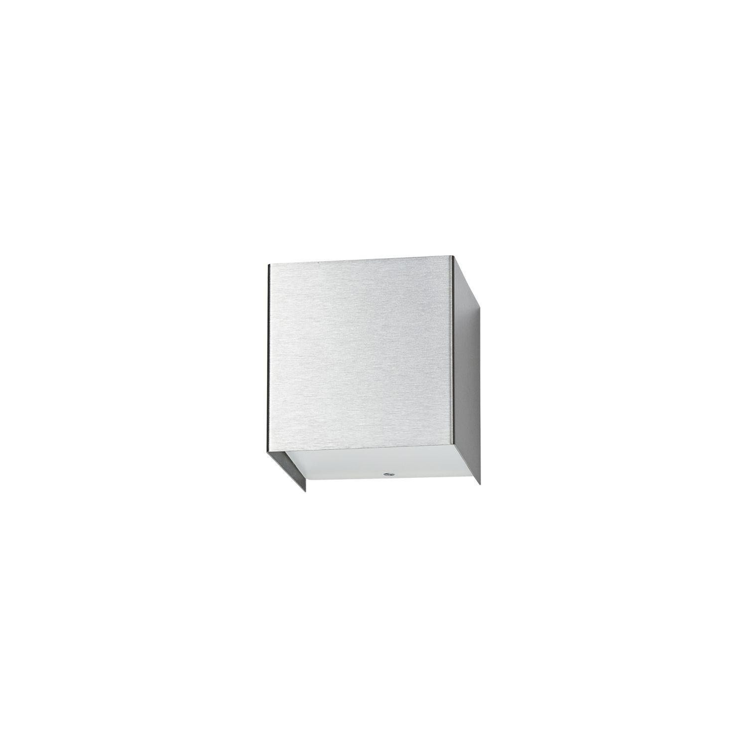 Licht-Erlebnisse Wandleuchte CUBE, ohne Leuchtmittel, Glas Edelstahl in Silber G9 quadratisch Modern