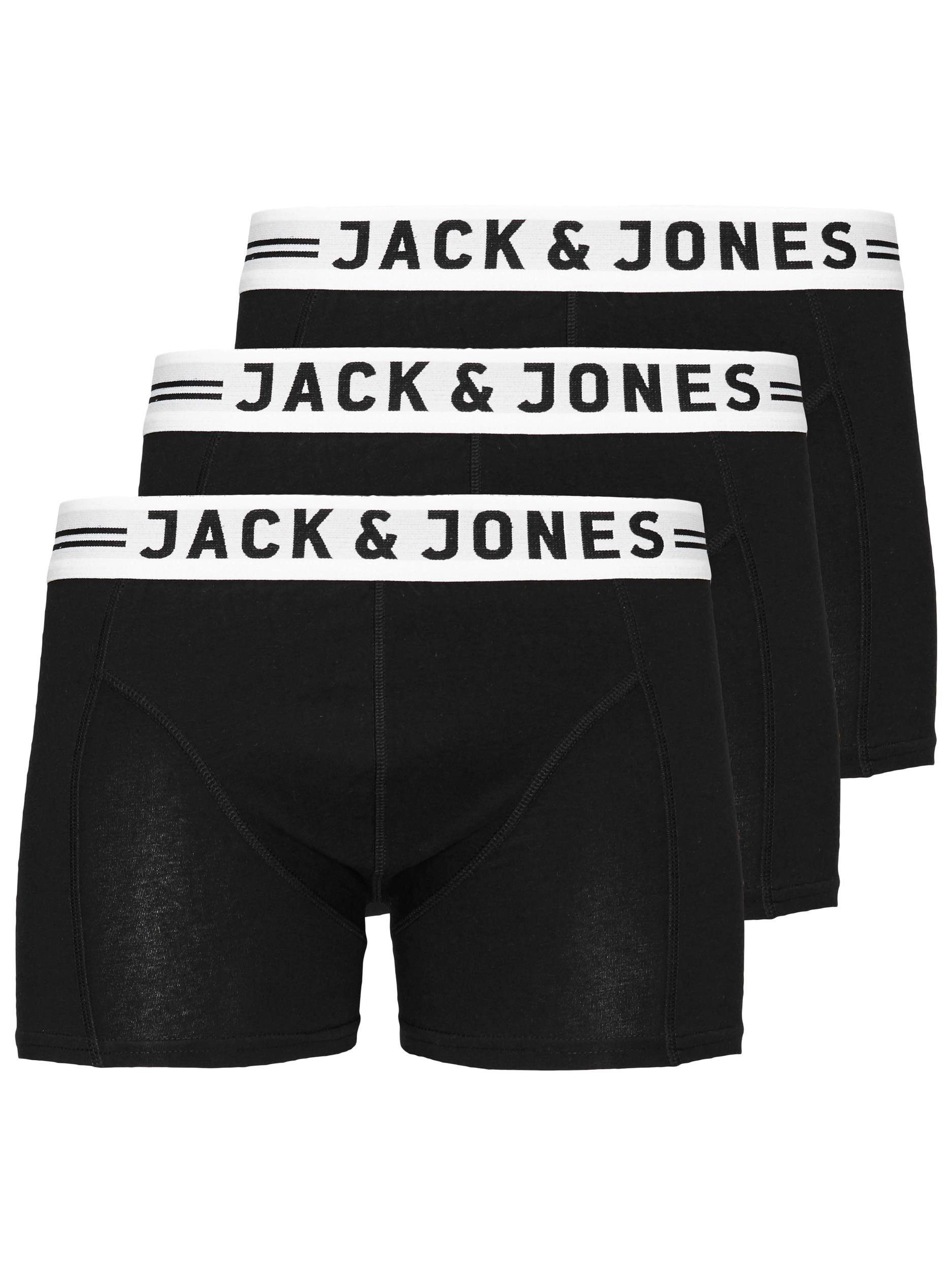 Jack & Jones Junior Boxershorts SENSE TRUNKS 3-PACK NOOS (Packung, 3-St) black