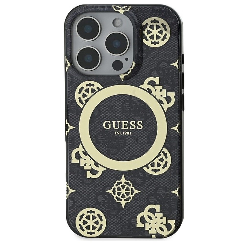 Guess Handyhülle Schutzhülle Magnetcover Smartphoneschale 6,9 Zoll, MagSafe-Magnetring, 4G-Muster, erhöhte Schutzkanten