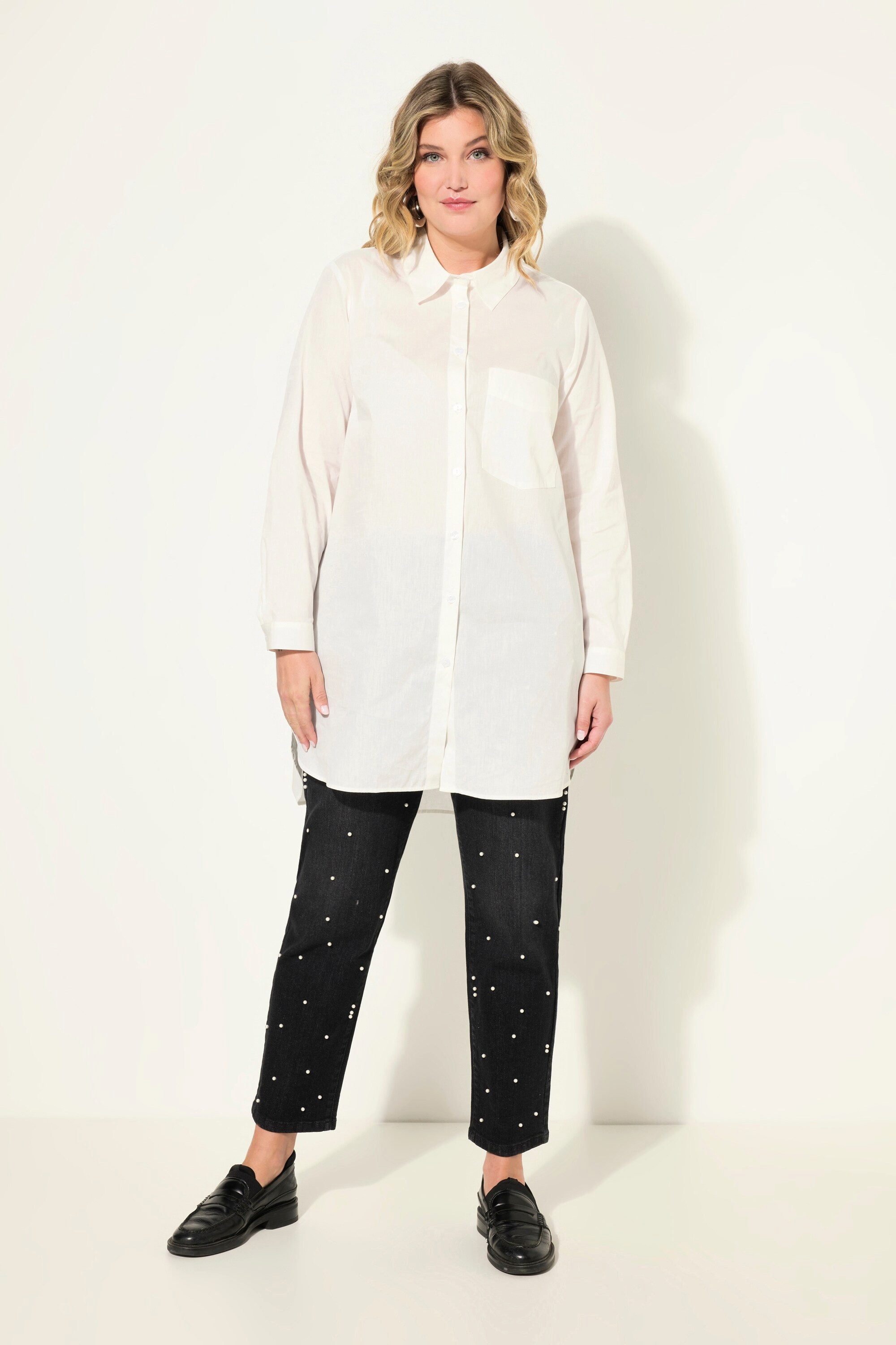 Angel of Style Hemdbluse Hemdbluse oversized Hemdkragen Langarm günstig online kaufen