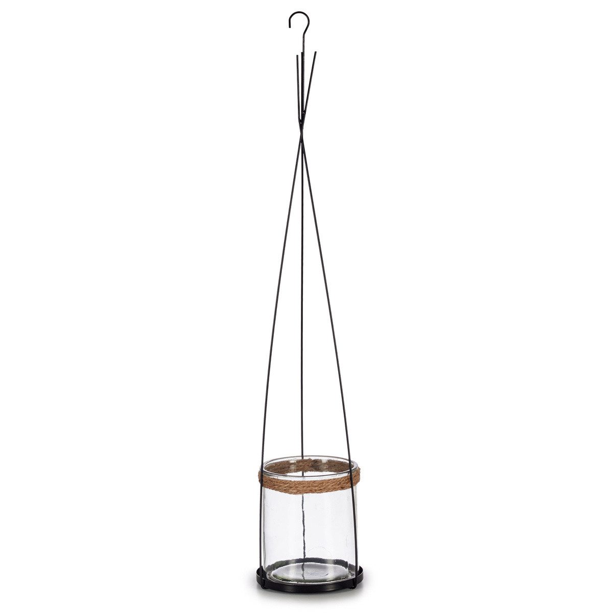 Ibergarden Kerzenhalter Windlicht Glaszylinder Hängelaterne, 15,5 x 85,5 cm