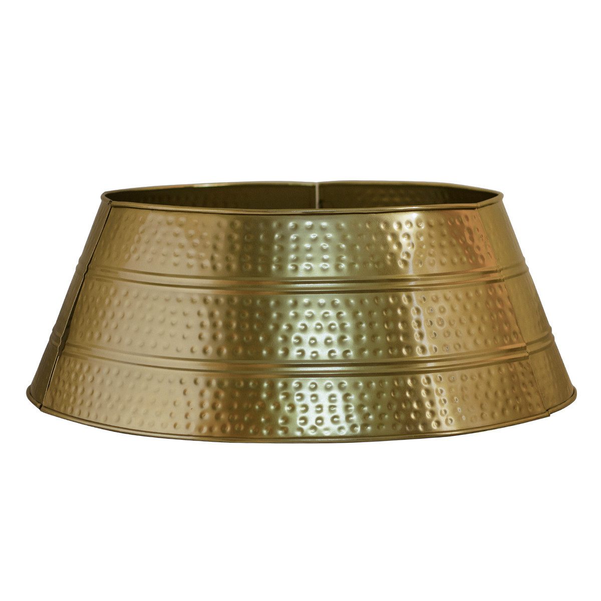 Marrakesch Orient & Mediterran Interior Weihnachtsbaumdecke Skandinavischer Weihnachtsbaum Kragen Andine aus Metall gold 60 cm (1-tlg), Handarbeit