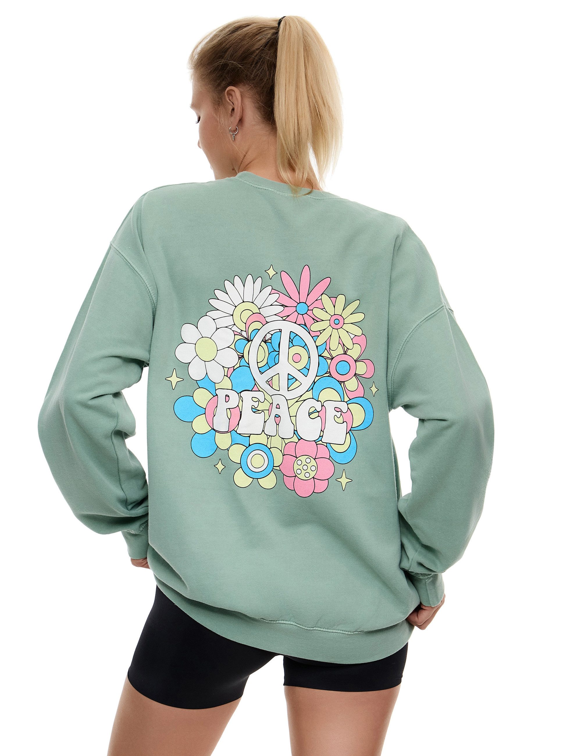 Worldclassca Longsweatshirt Worldclassca Oversized Sweatshirt PEACE günstig online kaufen