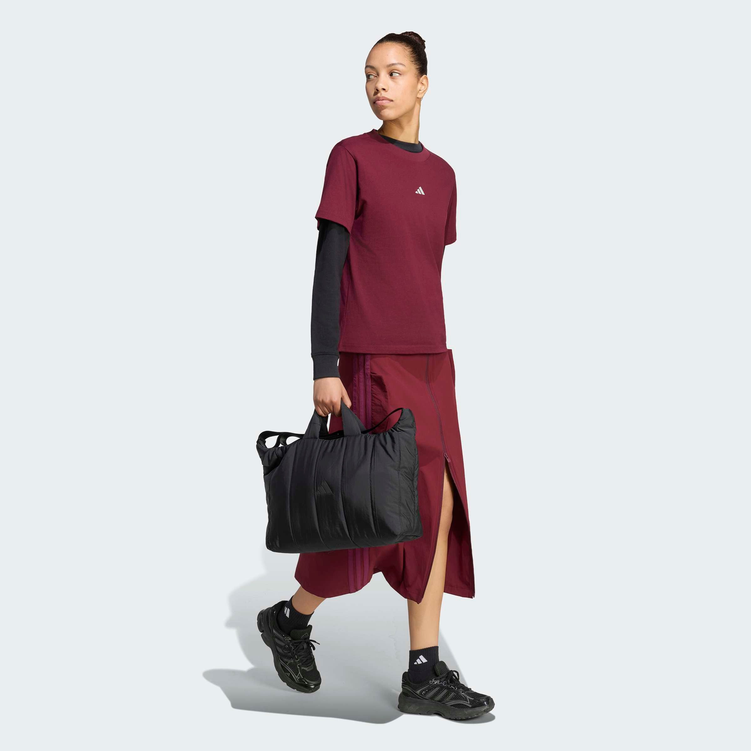adidas Sportswear T-Shirt ESSENTIALS BAUMWOLL-, KLEINES LOGO mit kleinem 3-Streifen Logo auf der Brust, ohne Verschluss – Bild 5 von 5