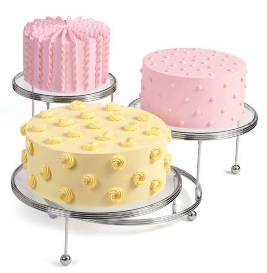 Wilton Tortenständer Wilton Tortenständer Cakes 'n More - 3 teilig, Metall, Kunststoff, (3-tlg)