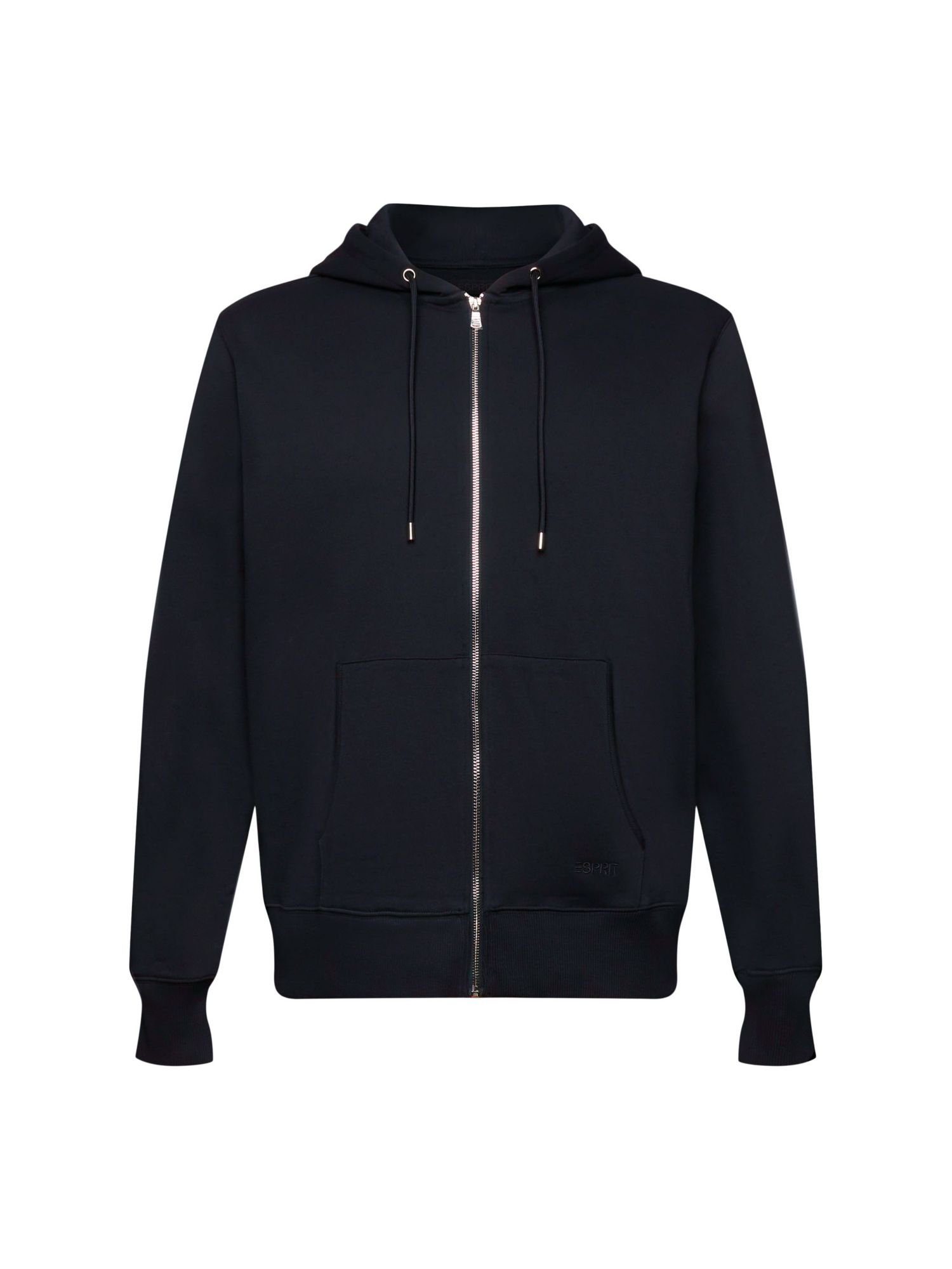 Esprit Sweatshirt Gestreifter Hoodie aus Baumwollfleece (1-tlg) BLACK