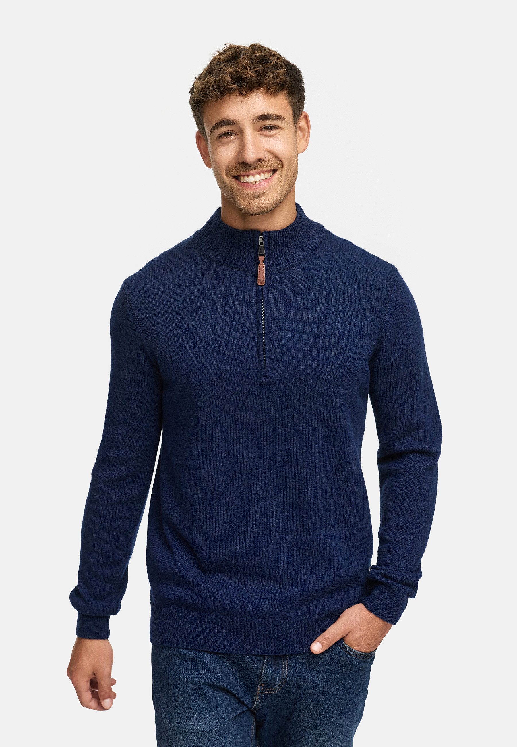 Indicode Strickpullover INMargous Half-Zip Herren 1/2 günstig online kaufen