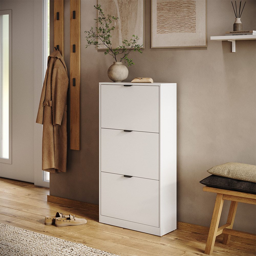 Vicco Schuhkipper Gizmo, Weiß, 59 x 112 cm mit 3 Fächern (1 St)