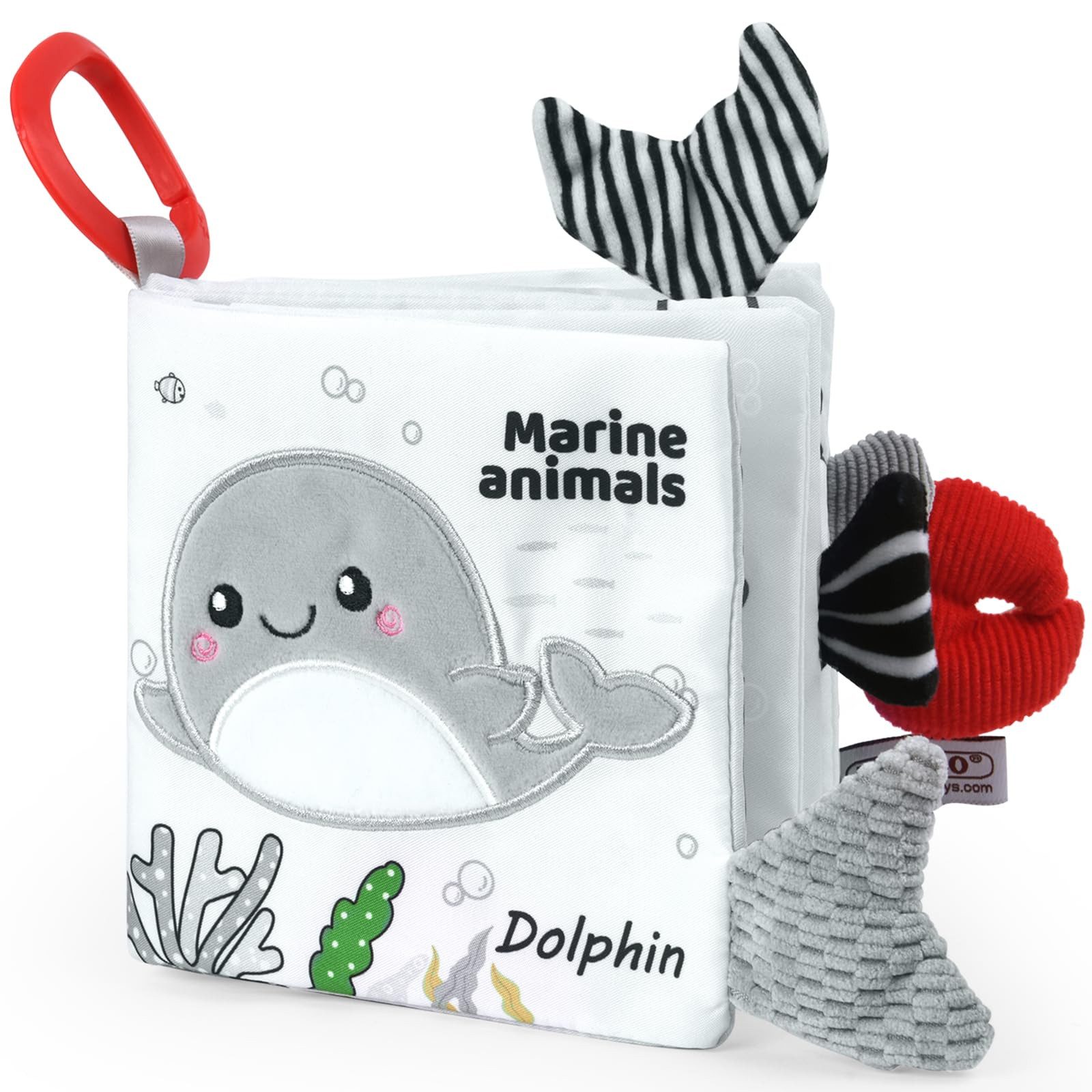 CLTYQ Greifspielzeug Stoffbuch für Babys,Bilderbuch aus Stoff mit Tiere, Le günstig online kaufen