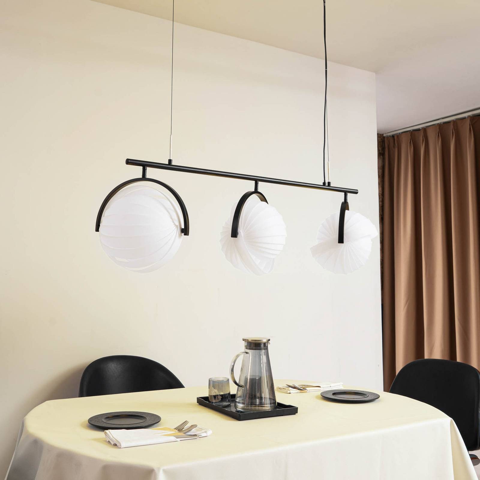 Lucande Hängeleuchte Helva, Kunststoff Weiß IP20, 3 x 15 W LED