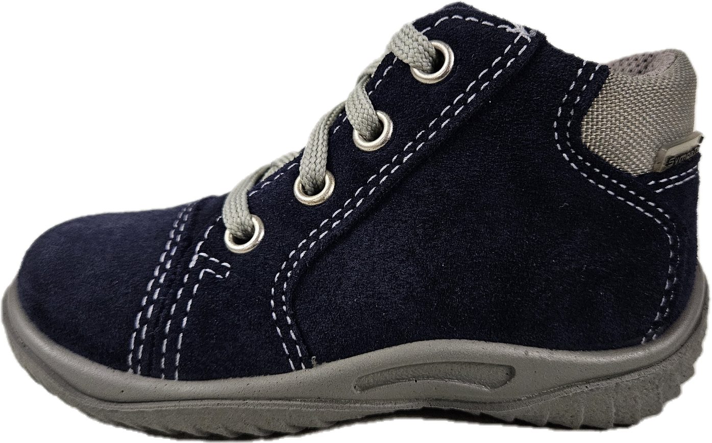 Richter Schnürschuh Кроссовки Kinderschuh 0428 342 7201 Lederschuh blau Lauflernschuh aus echtem Leder