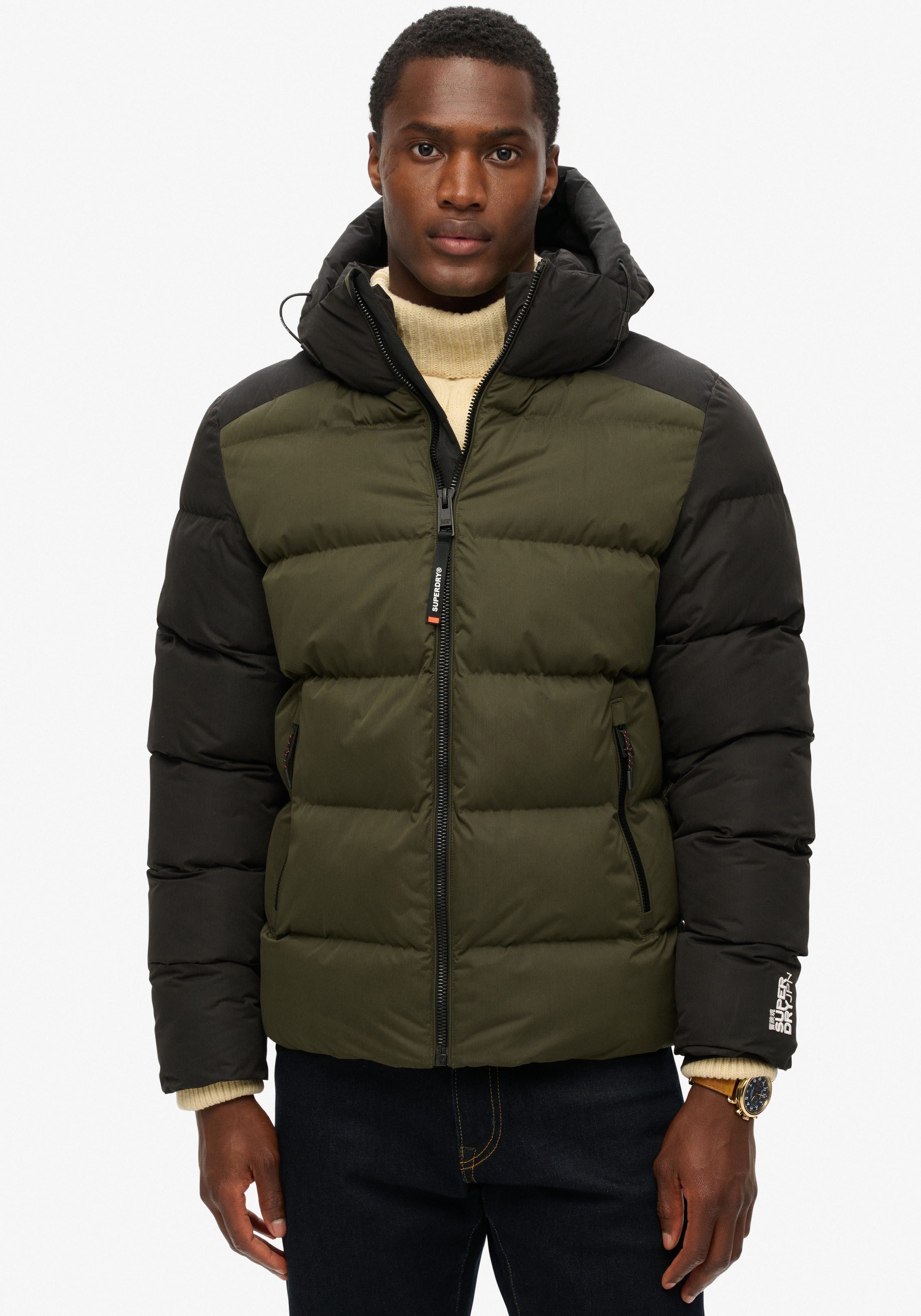 Superdry Steppjacke HOOD COLOUR BLOCK SPORT günstig online kaufen