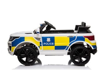 ES-Toys Elektro-Kinderauto Kinder Elektroauto Polizei RR002, Belastbarkeit 30 kg, Polizei-Lichter Sirene MP3 USB Fernsteuerung