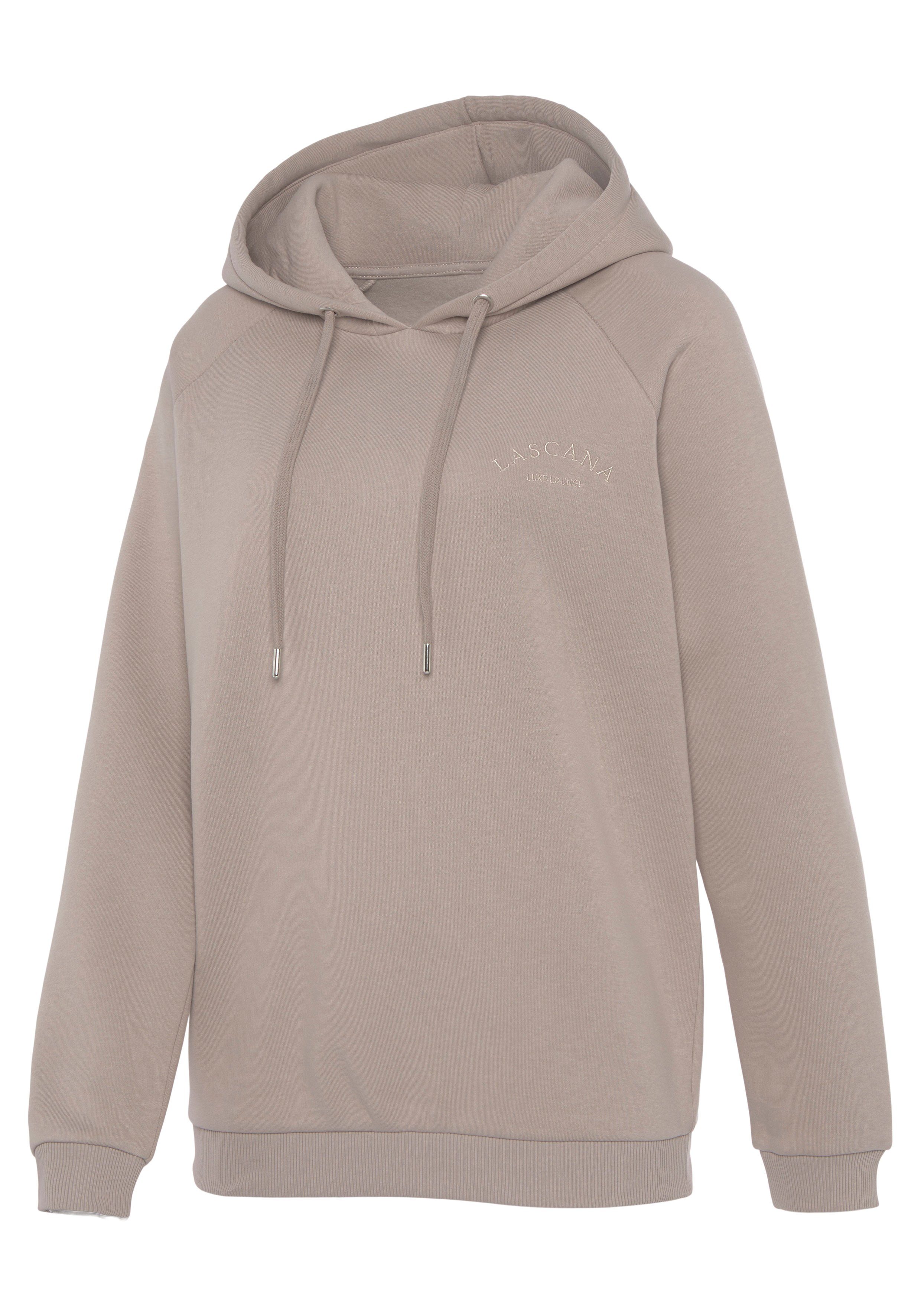 LASCANA Kapuzensweatshirt mit Logostickerei, Loungewear – Bild 5 von 5