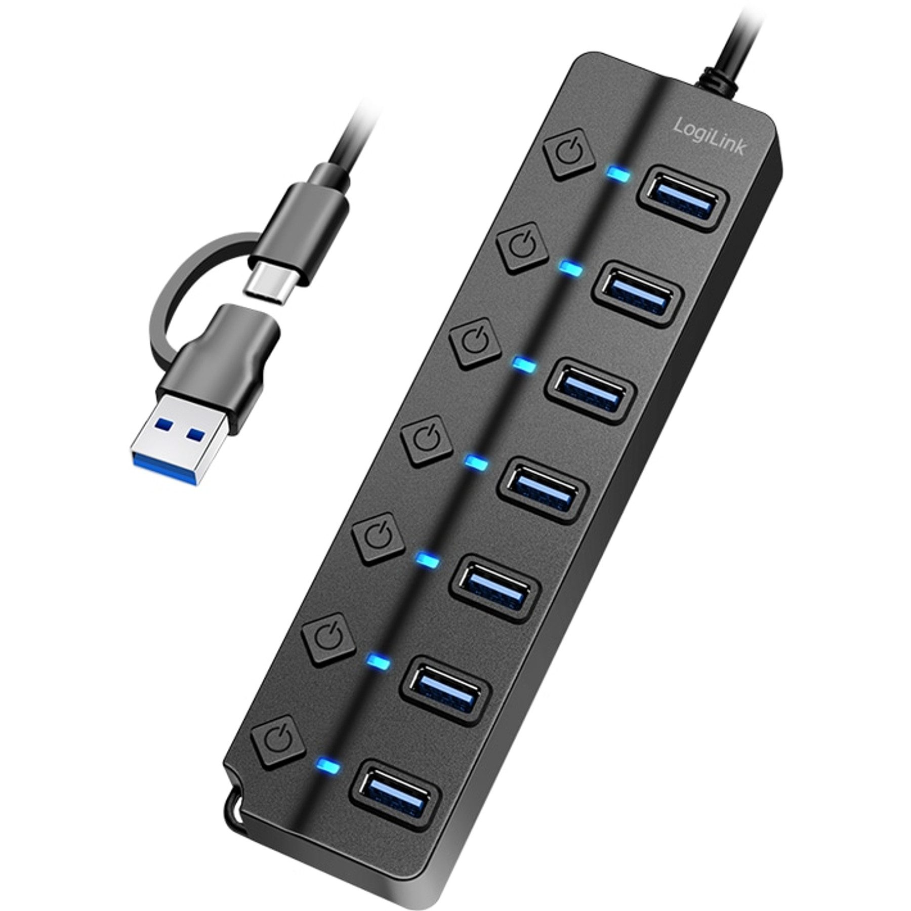 LOGILINK USB-C Hub UA0420 7 Port USB-Adapter
