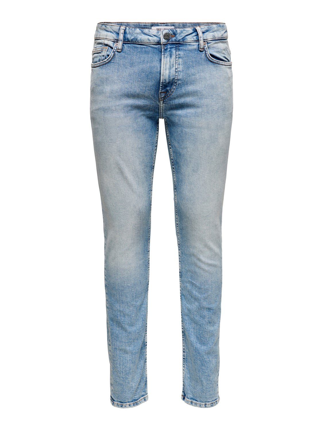 Herren Jeans ONLY & SONS Slim-fit-Jeans 3969 (slim fit, 1-tlg., Reißverschluss) Slim Fit Jeans Basic Denim Hose ONSLOOM Stretch 