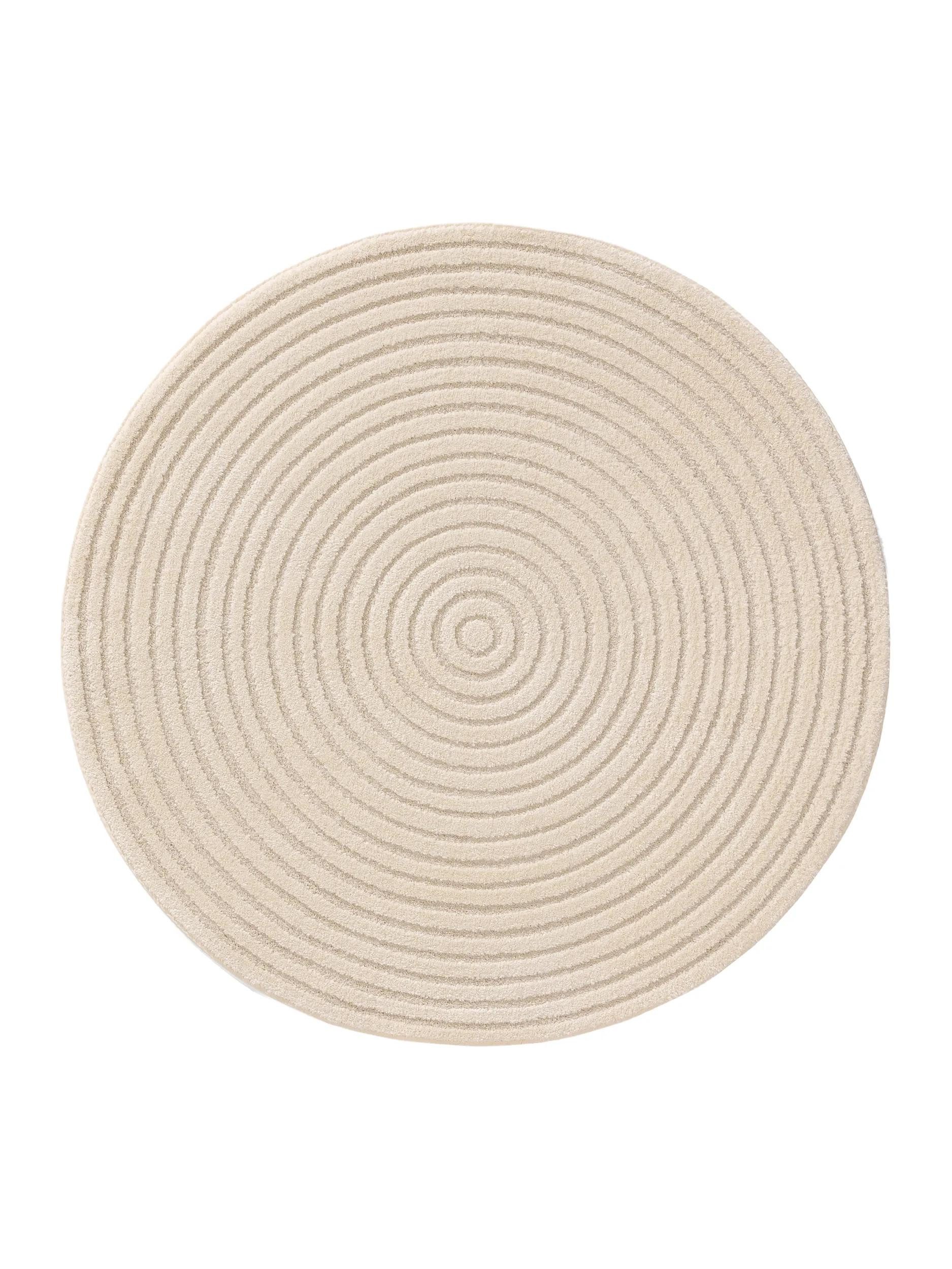 benuta Teppich Eve, rund, Höhe: 11 mm, Teppich Wohnzimmer, Schlafzimmer, Esszimmer, Flur, Kunstfaser, Cozy