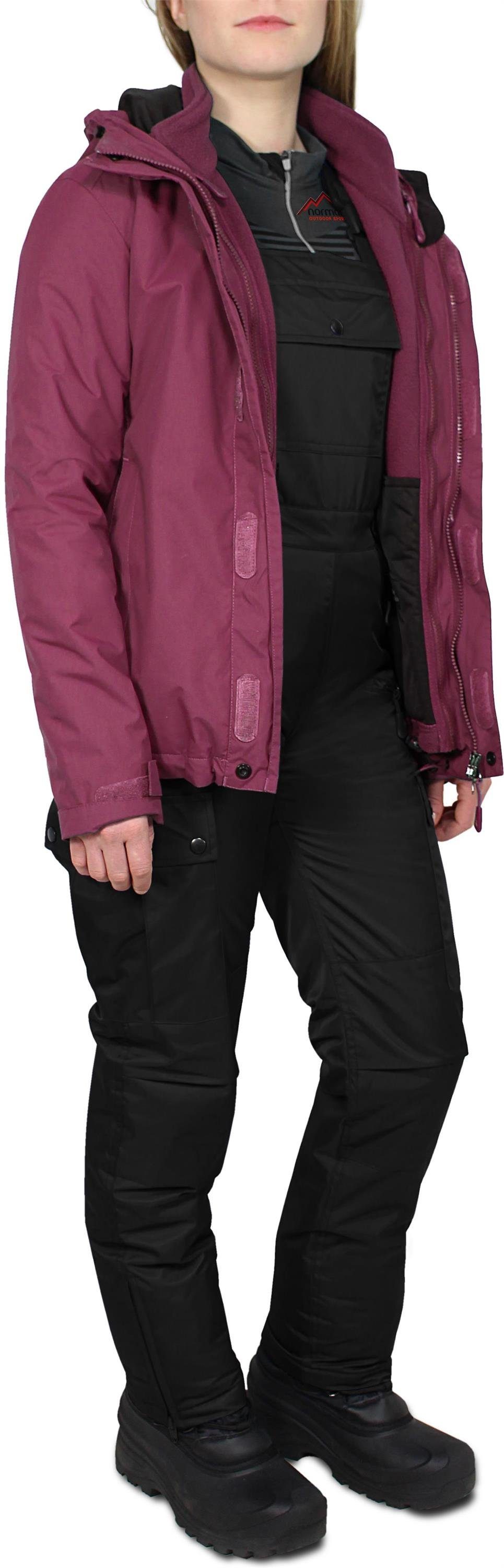 normani Thermohose Damen Thermo-Latzhose Foraker Wasserdichte Winterhose gefüttert mit Hosenträgern Outdoorhose