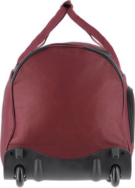 travelite Reisetasche Basics Fresh, 71 cm, bordeaux, Duffle Bag Reisegepäck Sporttasche Reisebag mit Trolleyfunktion