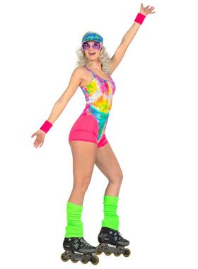Metamorph Kostüm Rollerskate Girl Bodysuit, Greller Swimsuit wie aus einer parallelen Plastikwelt