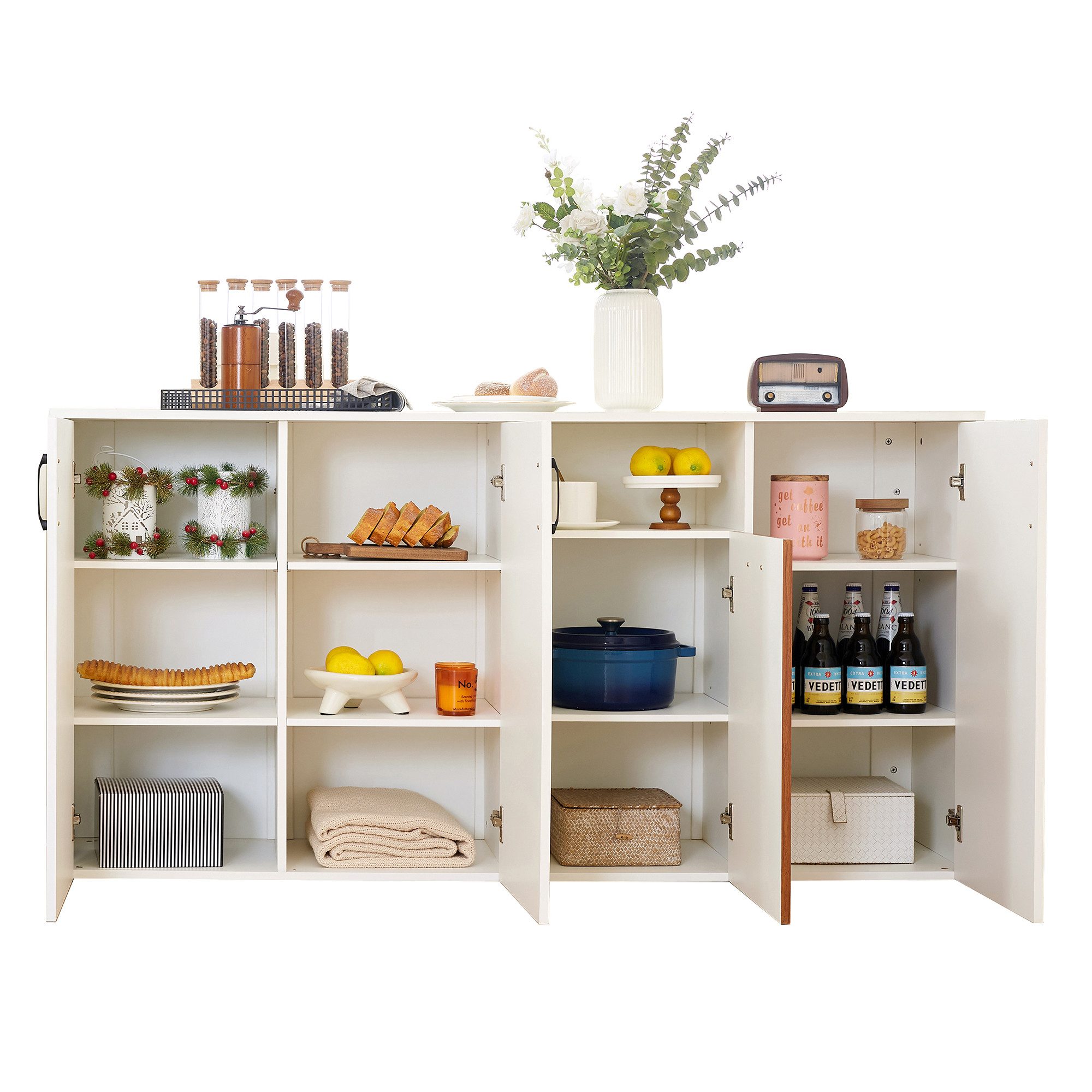 Refined Living Sideboard Schrank freistehender Holzschrank, Aufbewahrungssc günstig online kaufen