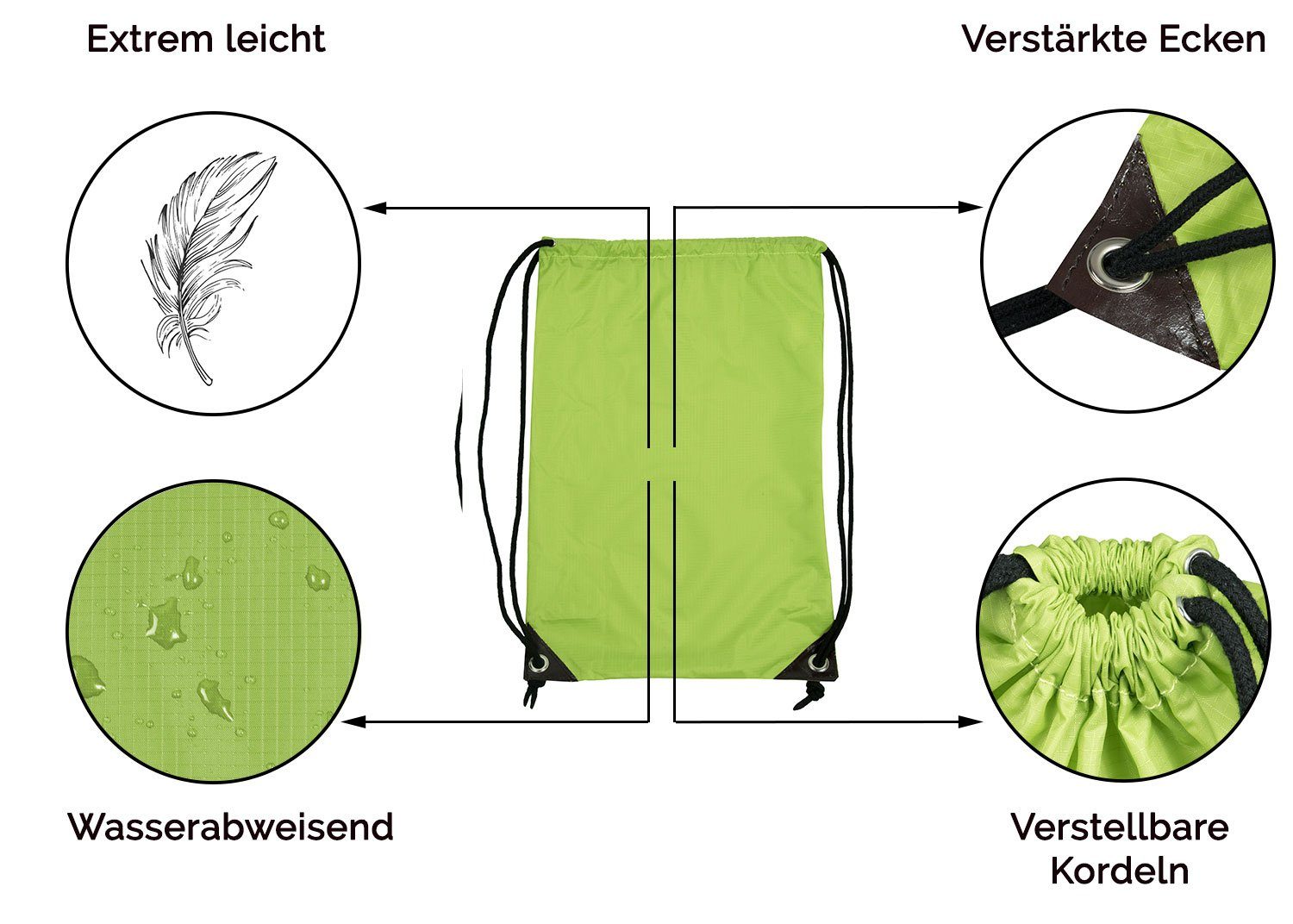 ZOLLNER Turnbeutel, wasserabweisend, 100% Polyester, 32x46 günstig online kaufen