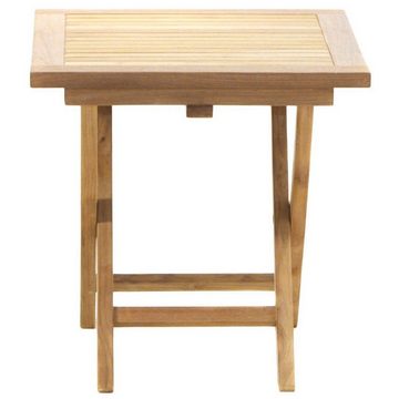 Ploß Beistelltisch Tennessee, Premium Teak - Quadratisch - Klappbar