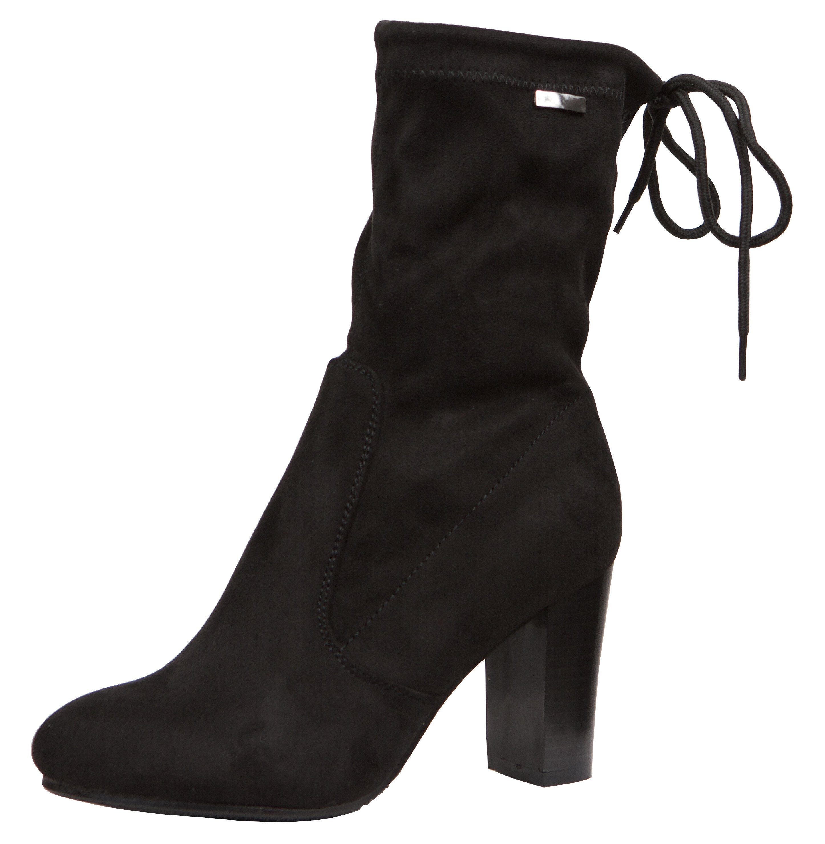 AvaMia Damenstiefel Damen Stiefel Wildlederoptik Kunstleder Westernstiefel günstig online kaufen