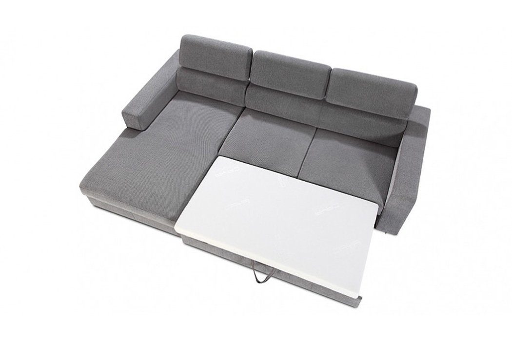 JVmoebel Ecksofa Ecksofa L-Form Bettfunktion, Made Design Europe Polster Modern in Couch Textil