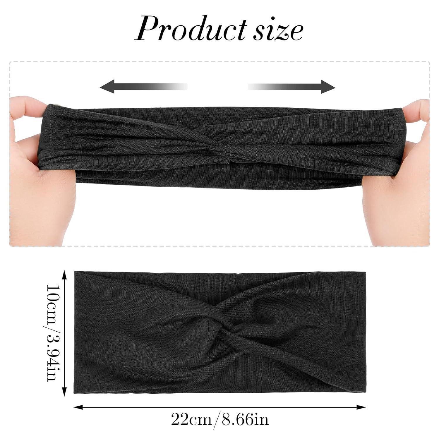 LuxusKollektion Haarband 2er Set Schwarze Stirnbänder Damen Haaraccessoires Yoga Turban