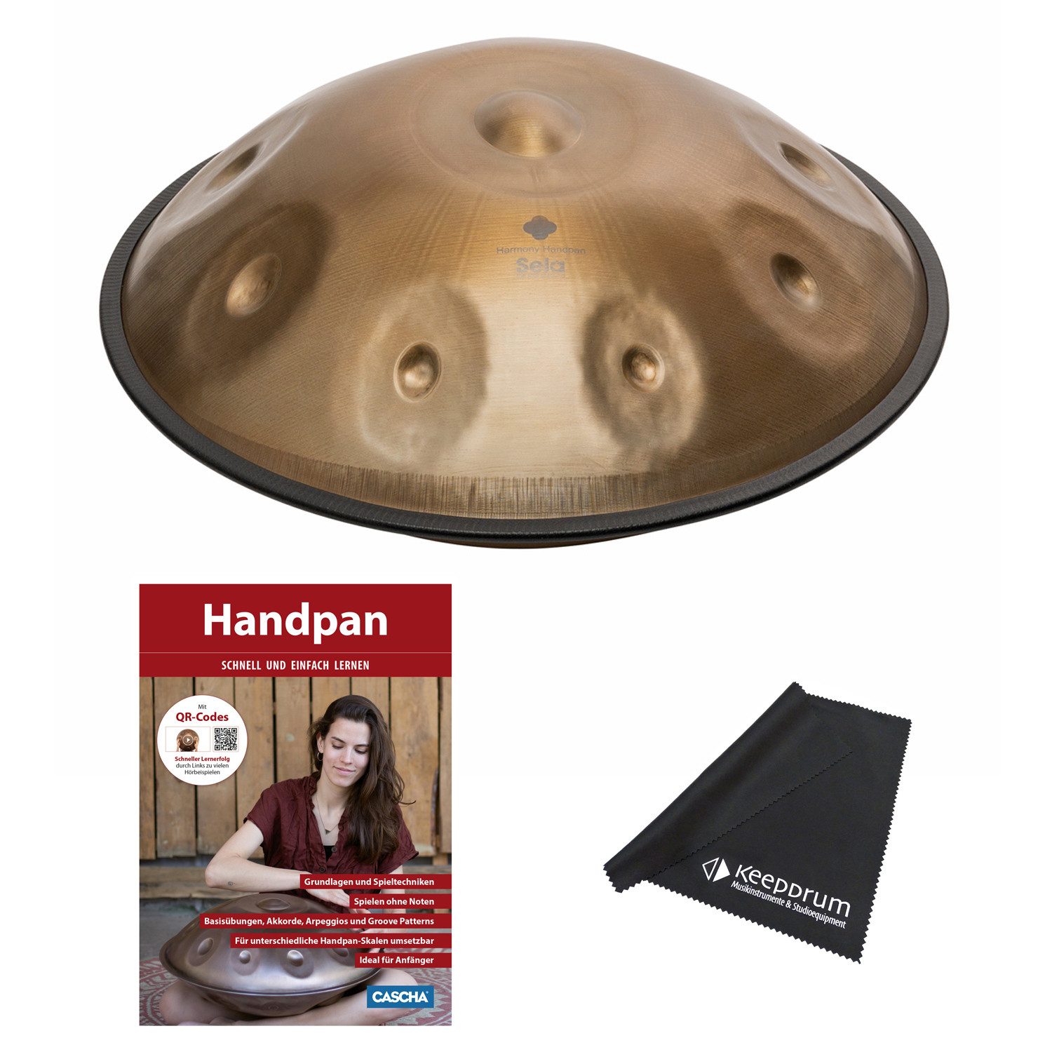Handpan Sela Handpan SE 202 Harmony D Amara mit Lehrbuch
