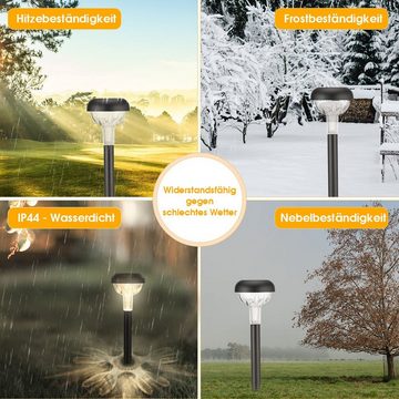 oyajia LED Solarleuchte 6 Stück LED Solarleuchte für Außen, IP65 wasserdicht Solar Wegeleuchte, LED fest integriert, Solarleuchten für Garten Rasen Gehweg Balkon Landschaft Garten Deko