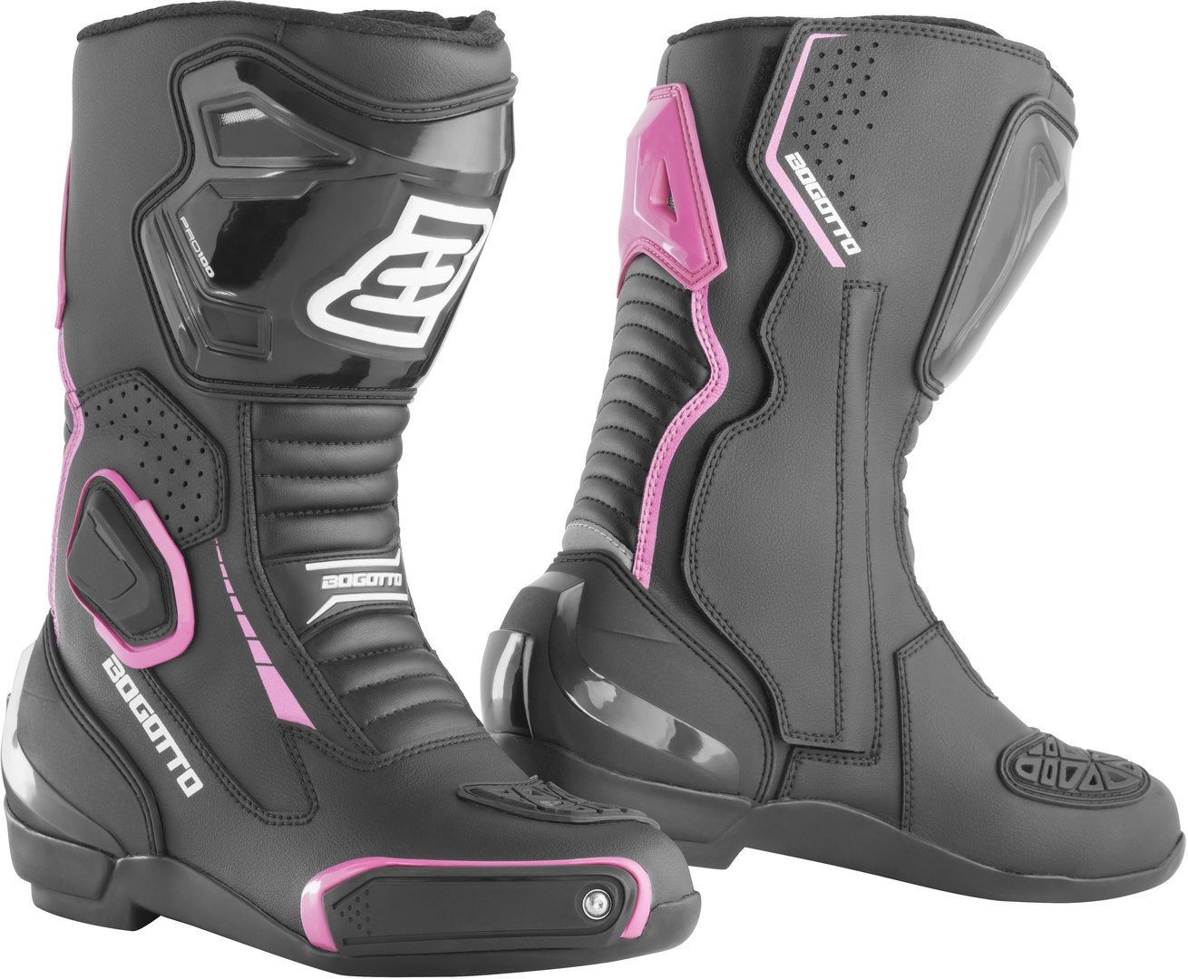 Bogotto Carta Race perforierte Damen Motorrad Stiefel Motorradstiefel