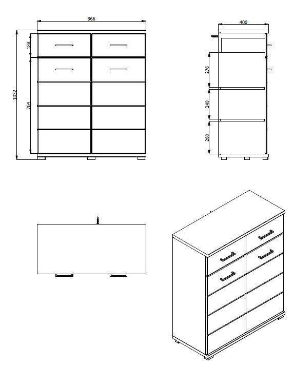 INOSIGN Lanzarote Schuhschrank