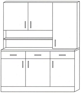 wiho Küchen Küchenbuffet Küchenbuffet Prag, Breite 150 cm