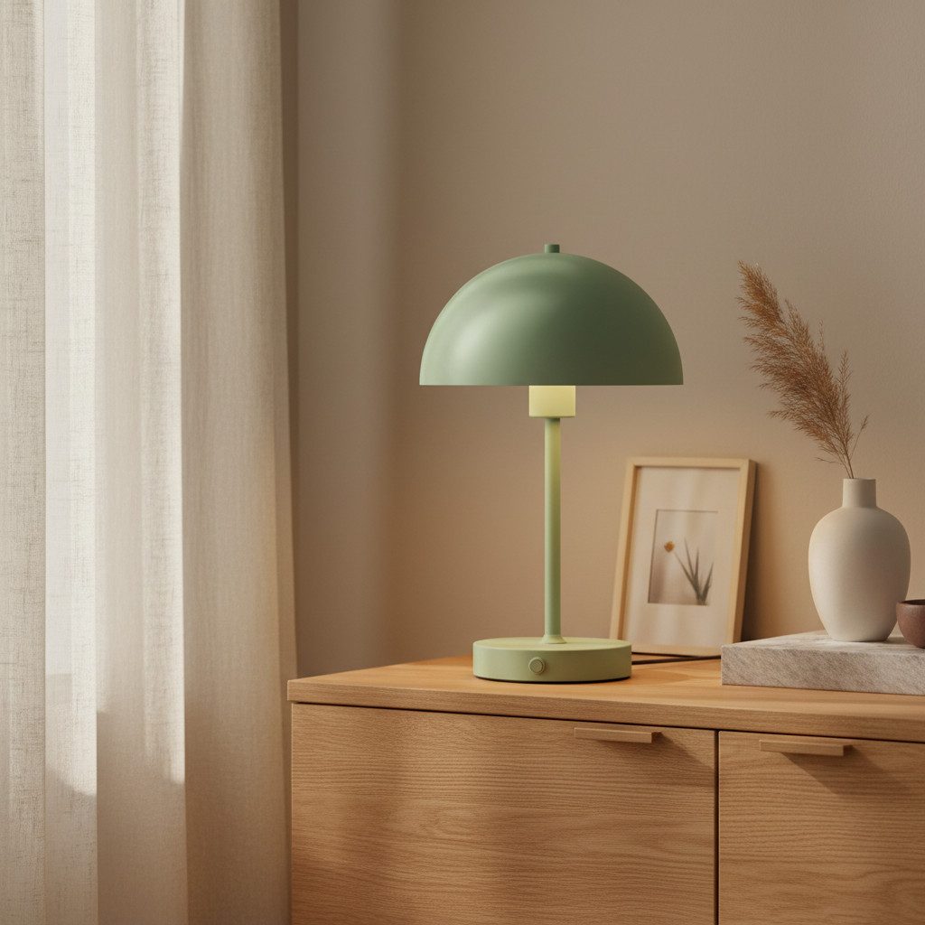 skølm Tischleuchte Aeriala mit Akku, Mintgrün, warmweißes Licht, Nachttisch günstig online kaufen
