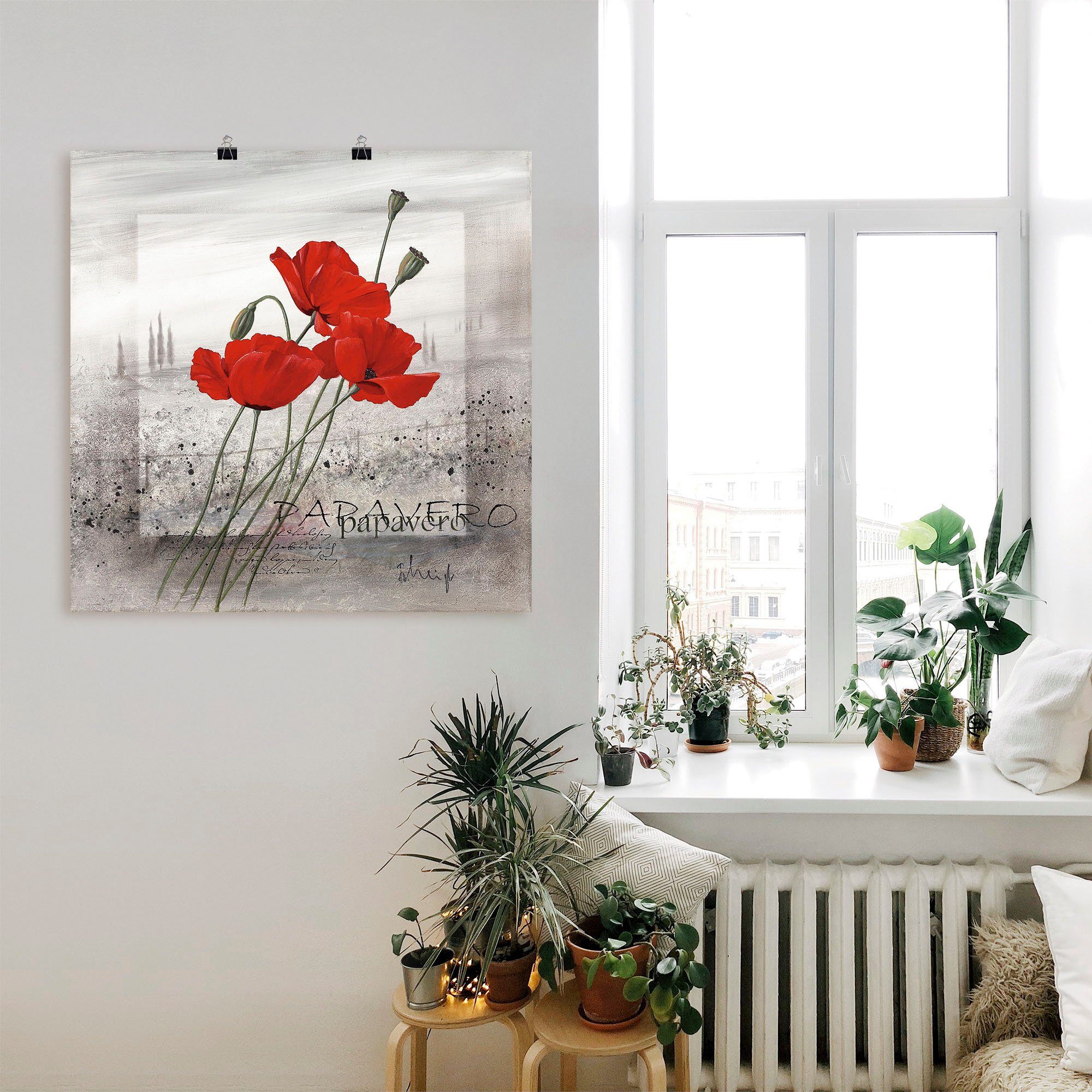 St), in als Größen Wandaufkleber Wandbild Mohnblumen, versch. (1 oder Leinwandbild, Artland Blumen Poster