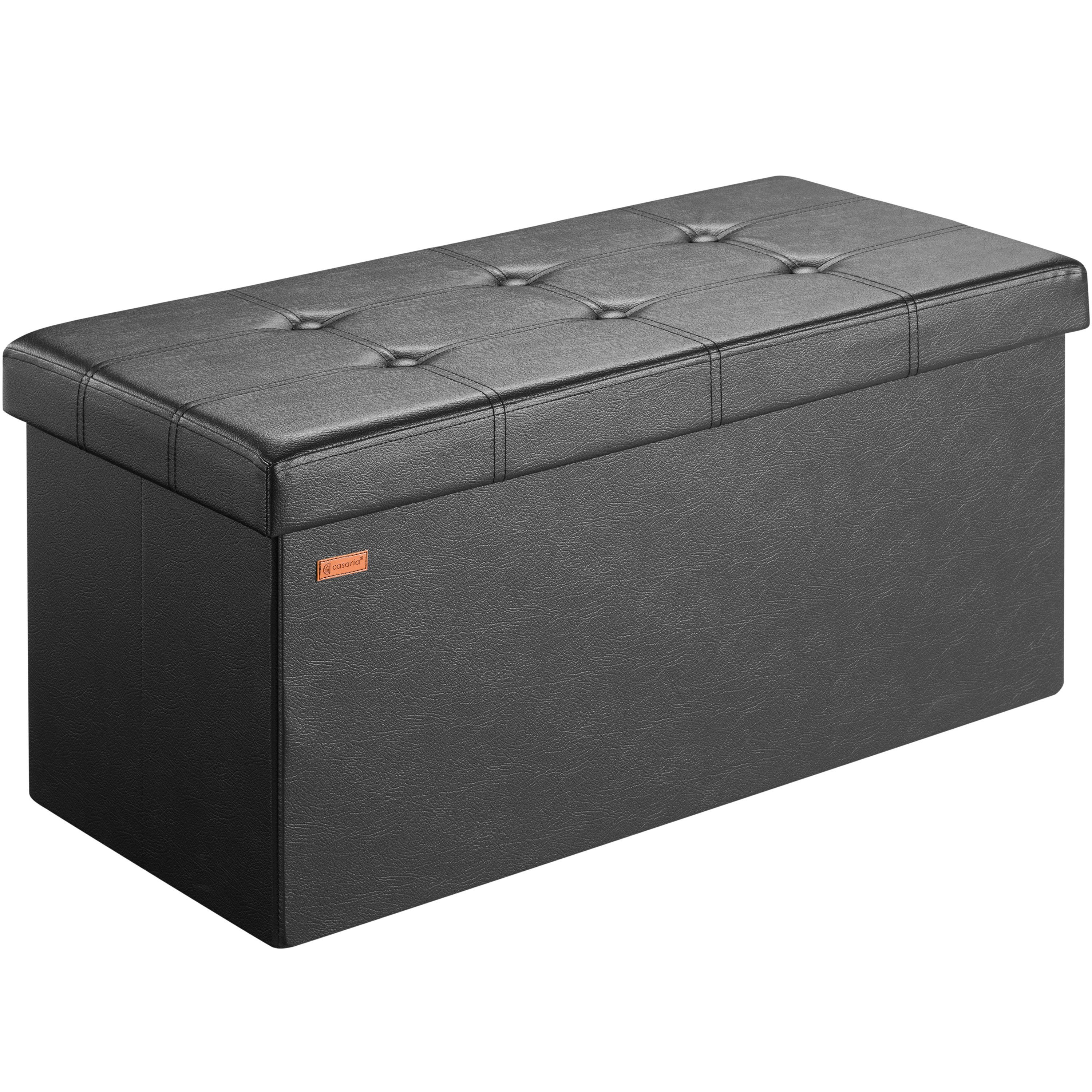 Casaria Sitzbank (1-St), mit Stauraum 80x40x40cm Faltbar 100 L Gepolstert Deckel Kunstleder