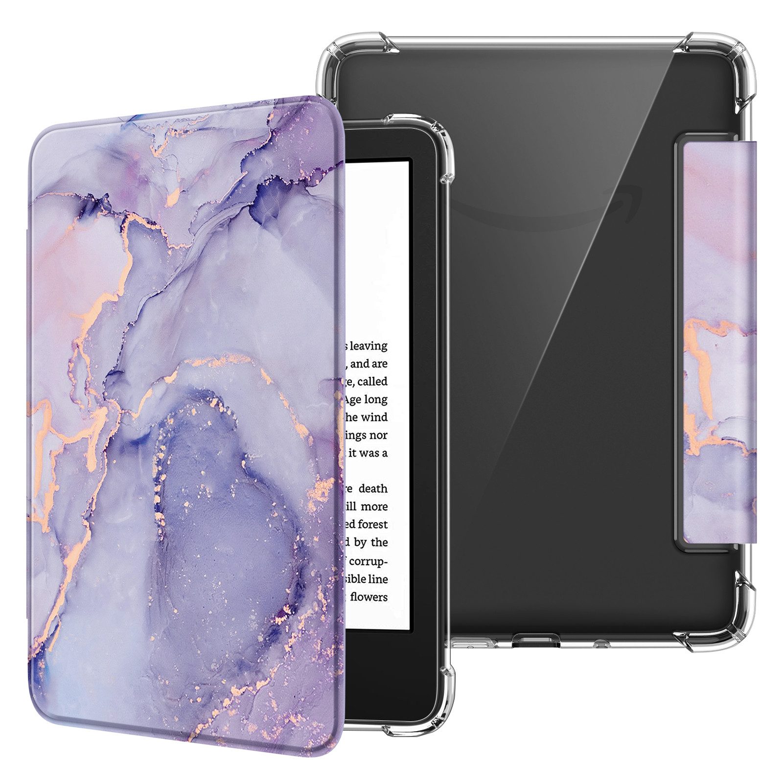 Fintie E-Reader-Hülle für 6" Kindle (11. Generation)–2024/2022, Clear Weich TPU Schutzhülle, mit Auto Sleep/Wake für 6 Zoll Kindle Basic 2024