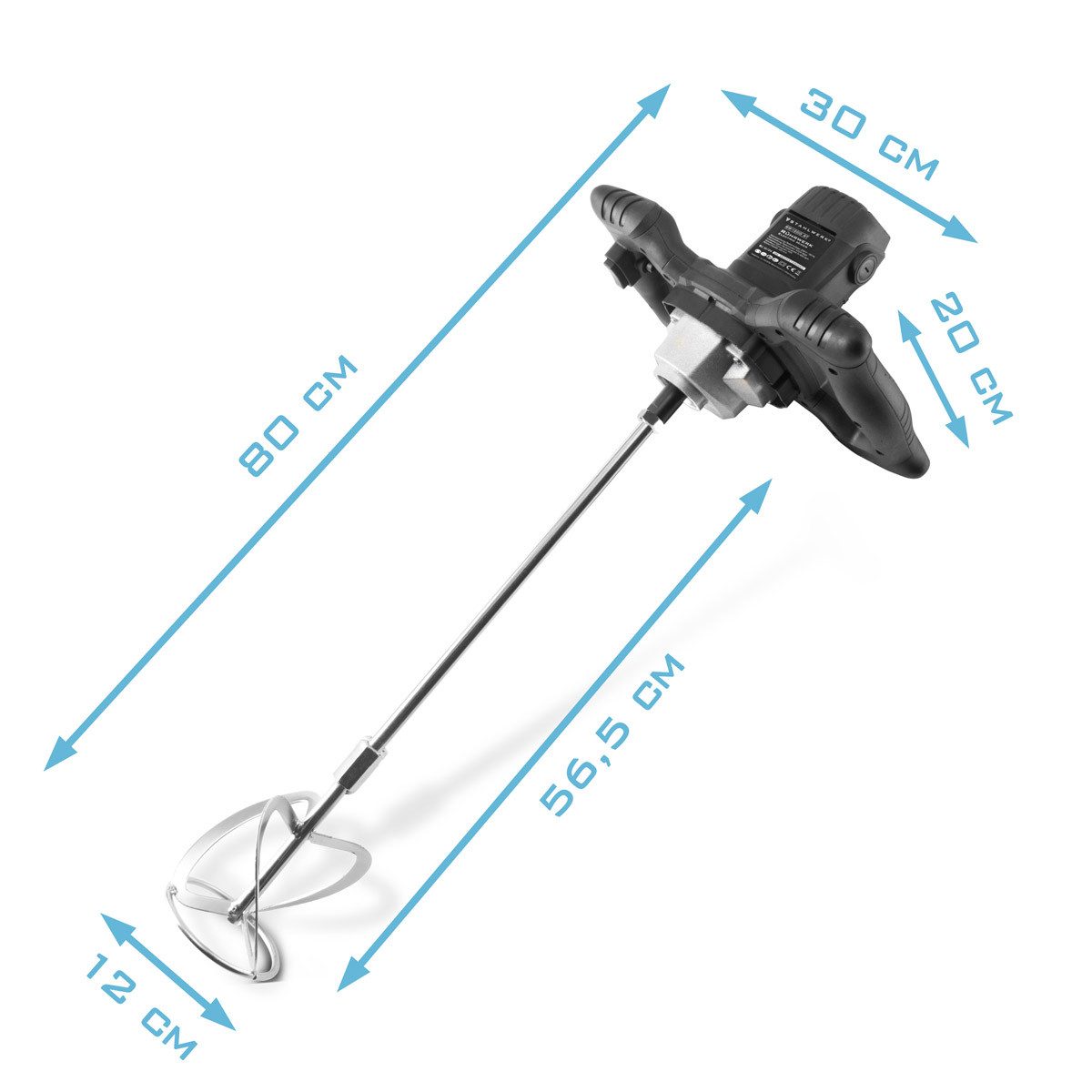 STAHLWERK Rührwerk Rührwerk RW-1200 ST mit 1.200 W und 850 U/min, 850 W, Ø 120 mm, Packung, 1-tlg., M14
