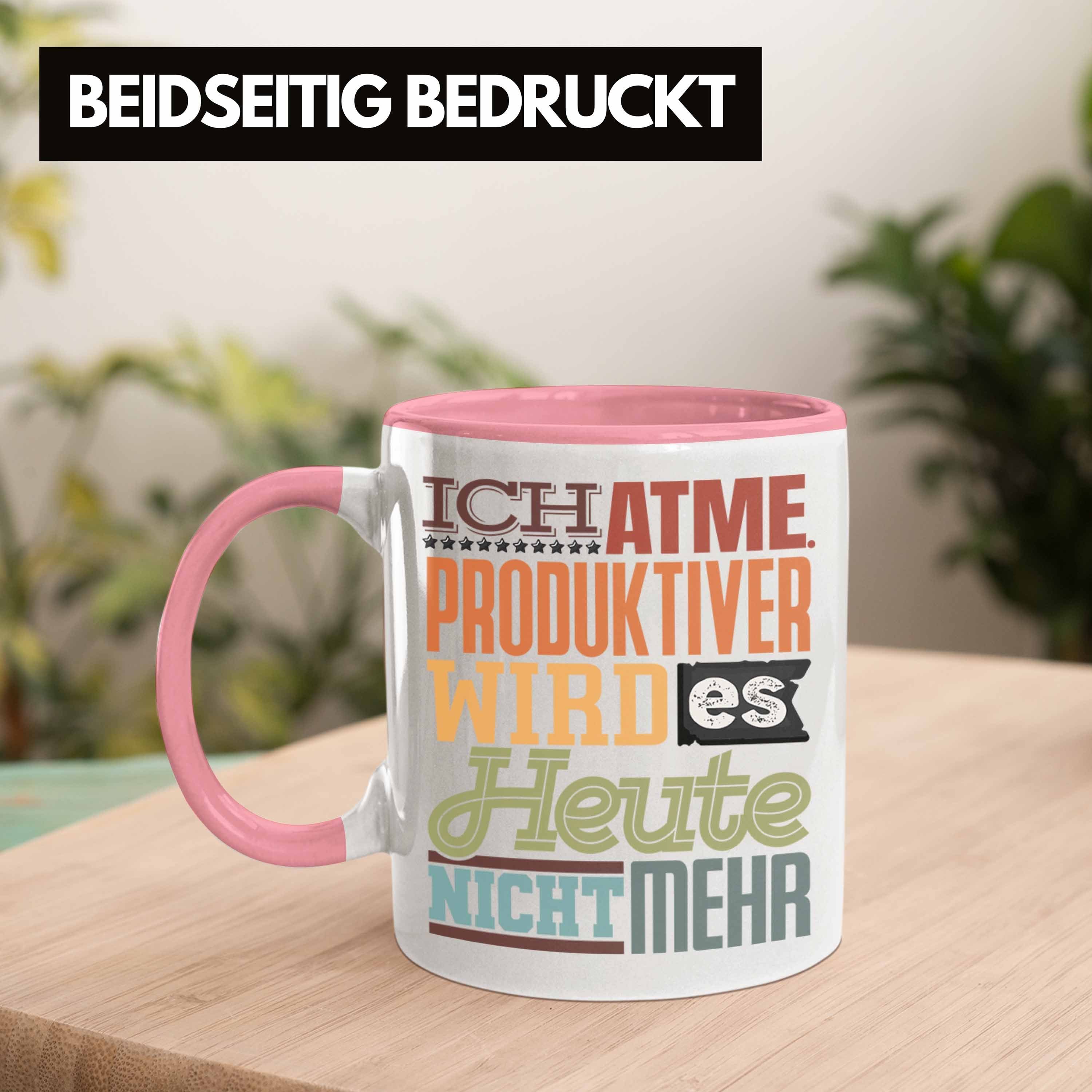 Geschenk Heute Tasse Es Kollegin Wird Atme Mehr Produktiver Ich Nicht Trendation Rosa Tasse