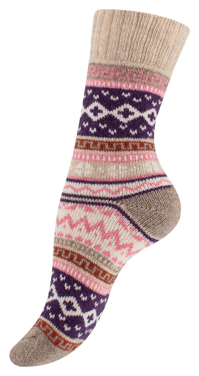 Vincent Creation® Socken (3-Paar) Hygge Socken mit Wolle
