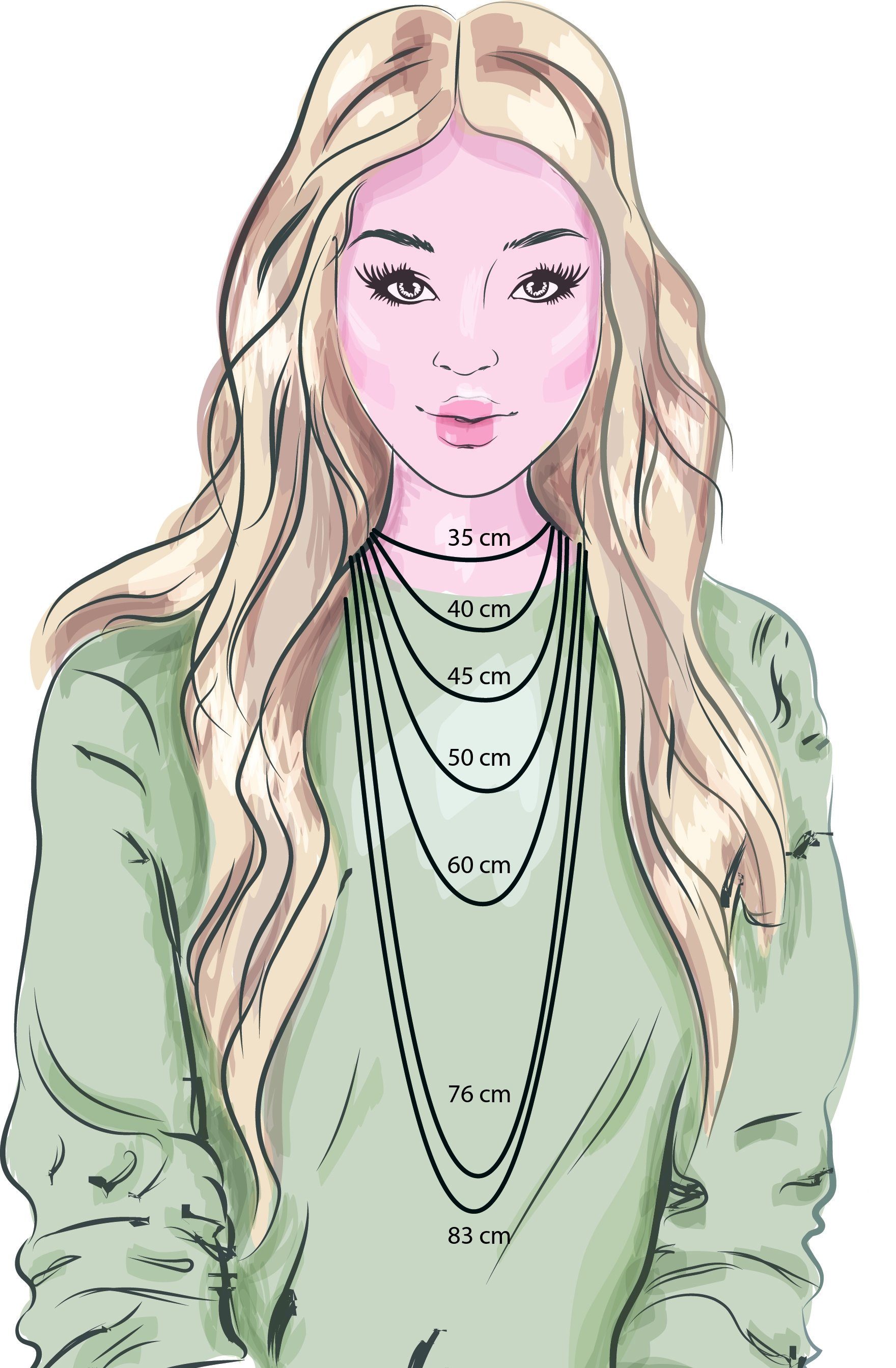 COLLEZIONE ALESSANDRO Kette mit Anhänger Sintra, aus länglichen Glasperlen