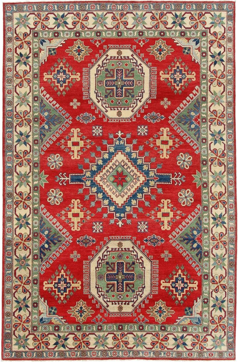 Orientteppich Kazak 196x299 Handgeknüpfter Orientteppich, Nain Trading, rechteckig, Höhe: 5 mm