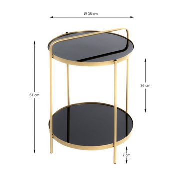 HAKU Beistelltisch HAKU Möbel Beistelltisch - gold-schwarz - H. 51cm