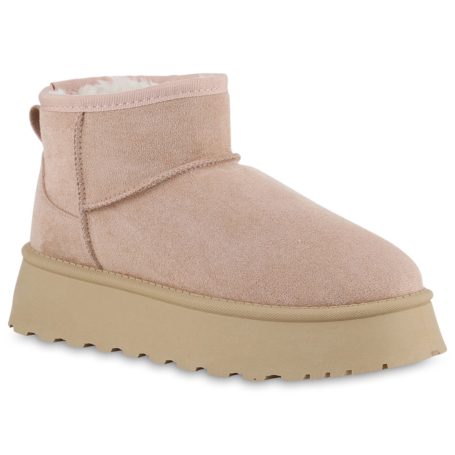 VAN HILL 840596 Plateaustiefelette Damen Warm Gefütterte Plateau Ботинки Profil-Sohle Plateau-